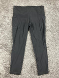 Athleta Salutation Stash Pocket II 7/8 Tight Women's Black Leggings Sz Large