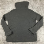 Anthropologie Pilcro Black Textured Cowl Neck Sweater Oversized Ribbed Sz Large