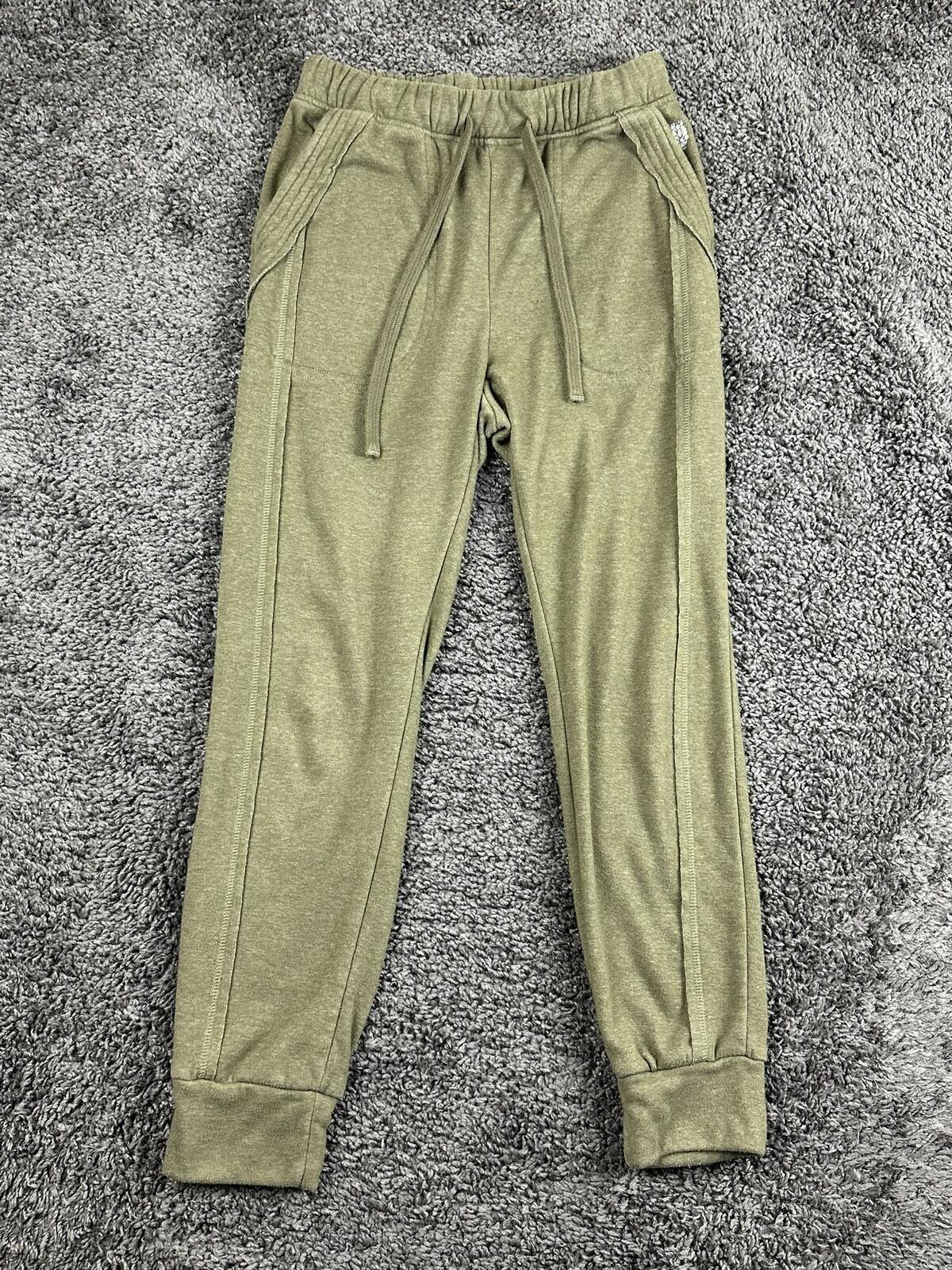 FP Movement Free People Work It Out Joggers Womens Olive Green Sweatpants Sz XS