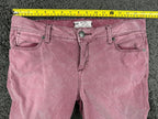 Free People Corduroy Pants Womens Size 28 Pink Slim Fit Stretch Mid Rise Jeans