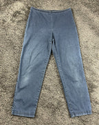 Eileen Fisher Womens Medium Stretch Denim Straight Leg Pants Side Zip