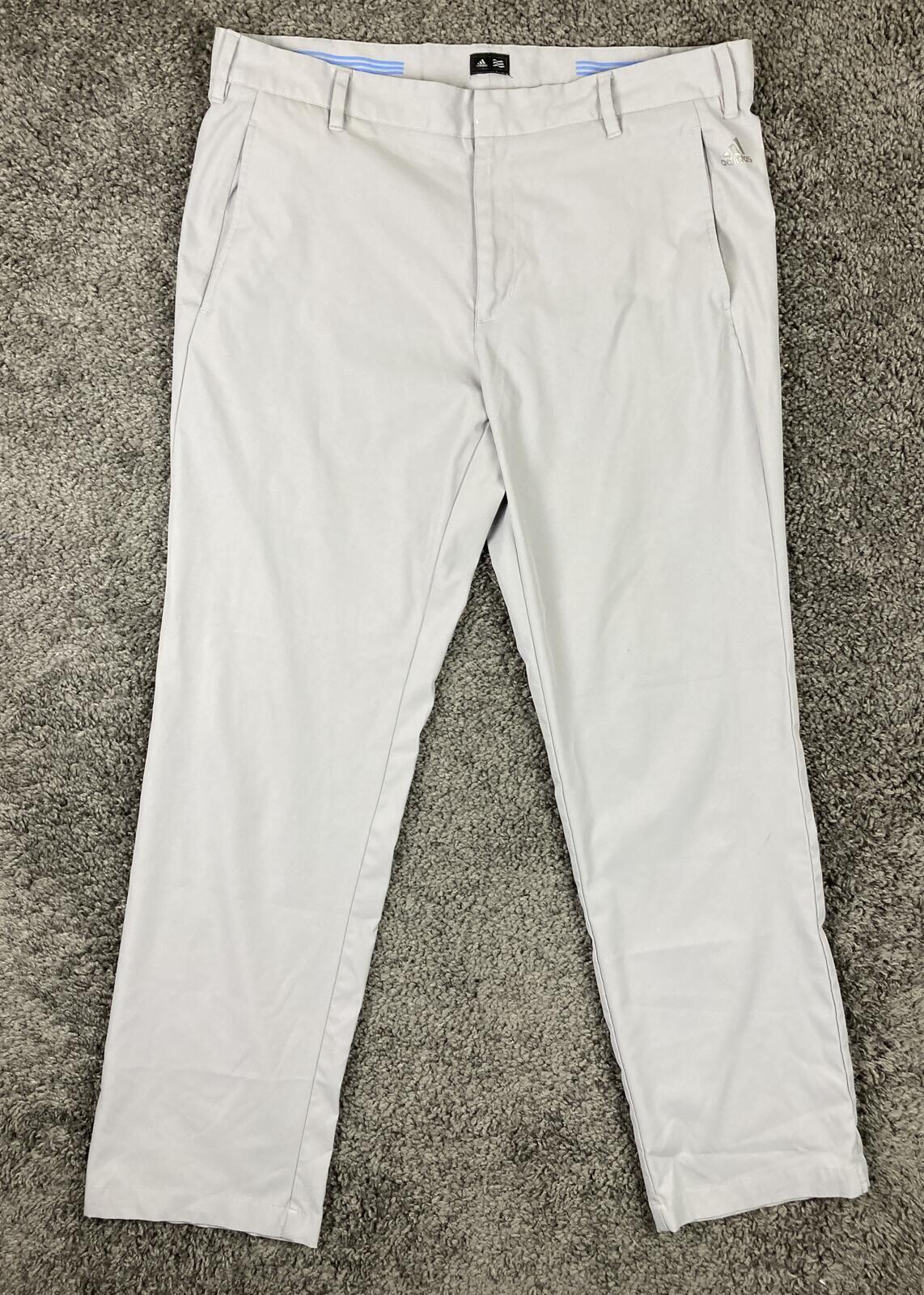 Adidas Ultimate365 Golf Pants Mens Gray Climalite Performance Stretch Grey 36x32