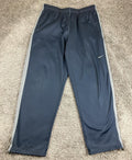 Nike Therma-FIT Training Pants Mens Navy Blue Fleece Sweatpants Open Hem Grey XL