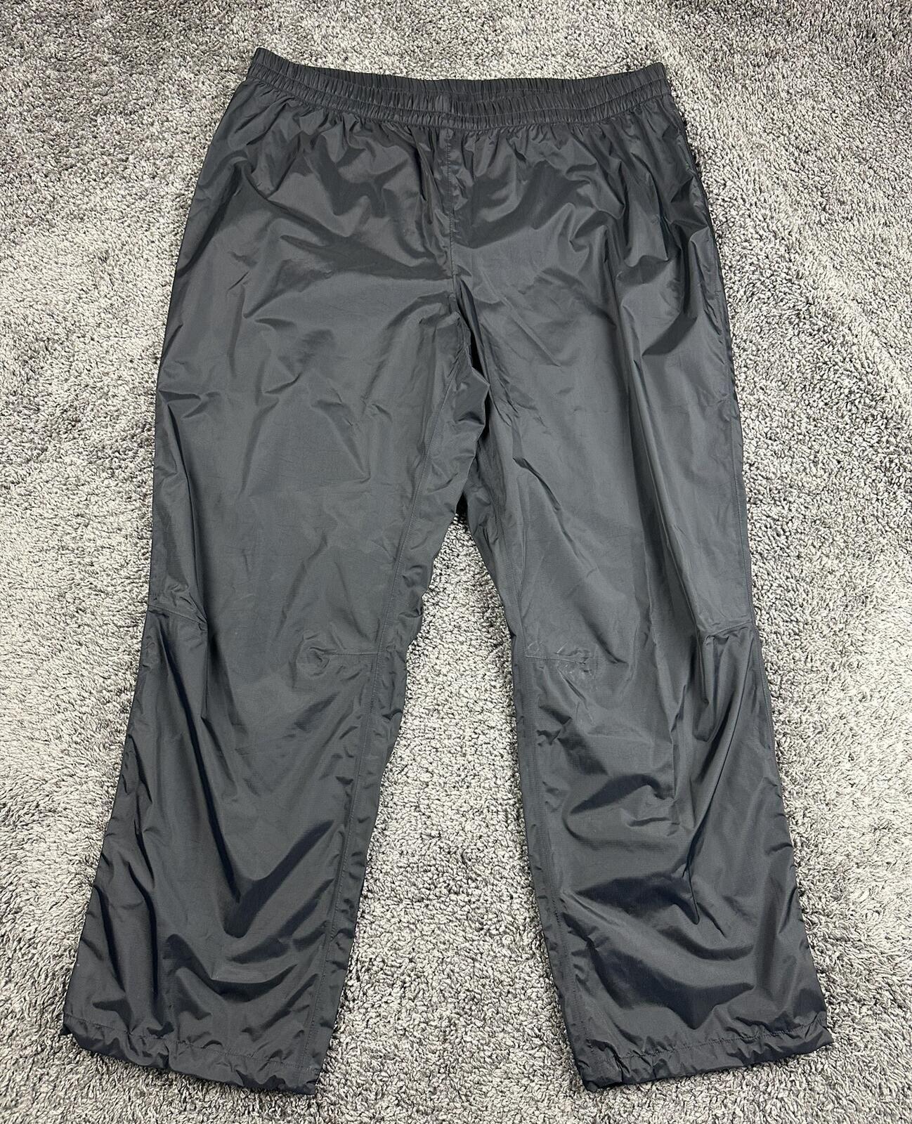 NWT MEC Aquanator Rain Pants Black Pertex Shield Waterproof Hiking Shell XXL NWT