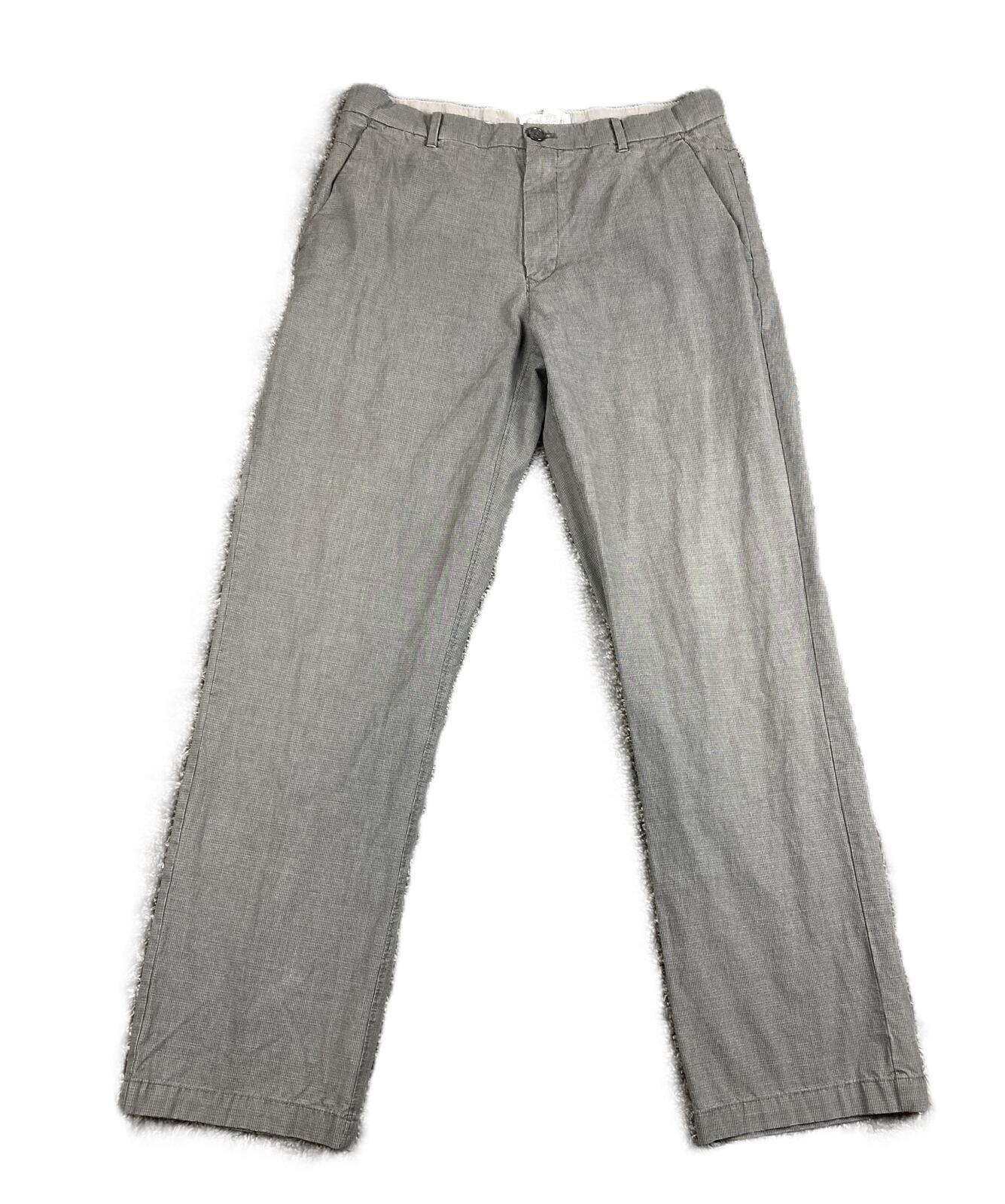 Calvin Klein Mens Gray Textured Chino Pants 100% Cotton Straight Leg 31x32