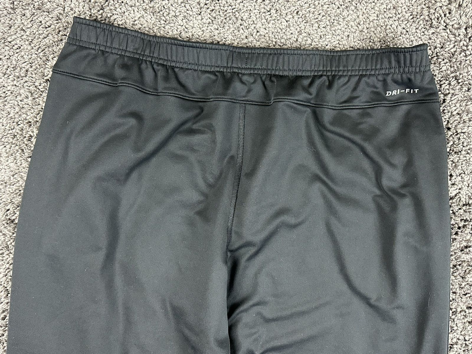 Nike Mens Therma Dri-Fit Fleece Running Pants Thermal Joggers Black Zip Cuffs XL