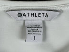 Athleta Ace Tennis Dress Womens White 1/4 Zip Golf Pickleball Stretch Sz SP