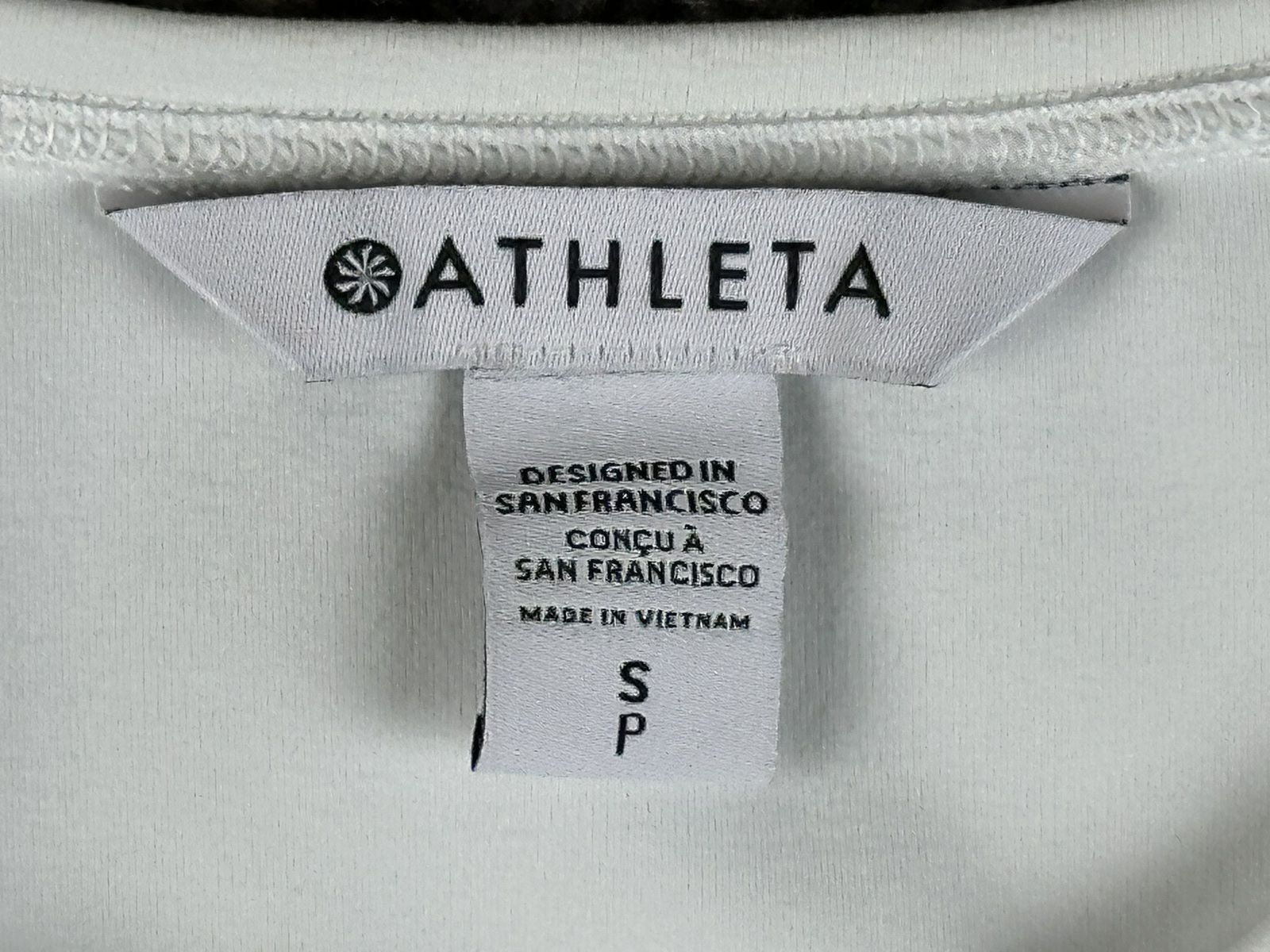 Athleta Ace Tennis Dress Womens White 1/4 Zip Golf Pickleball Stretch Sz SP