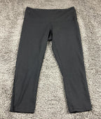 Lululemon Wunder Under High-Rise Crop Leggings Black Velvet Bow Detail Size 6