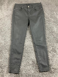 Karen Millen Black Coated Skinny Jeans 32x29 Leather Look Stretch Size 10