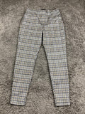 Sanctuary x Anthropologie Pull-On Pants Women's Plaid Slim Stretch Sz M