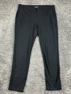 Eileen Fisher Black Milano Viscose Knit Slim Tapered Dress Pants Stretch S/P