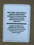 USMC Marine Corps Khaki Short Sleeve Service Shirt Mens DLA Uniform Tan  Size 15