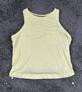 Athleta Organic Daily Bungee Tank Top Yellow Size Small Pocket Drawstring