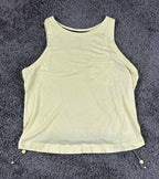 Athleta Organic Daily Bungee Tank Top Yellow Size Small Pocket Drawstring