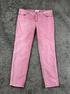 Free People Corduroy Pants Womens Size 28 Pink Slim Fit Stretch Mid Rise Jeans