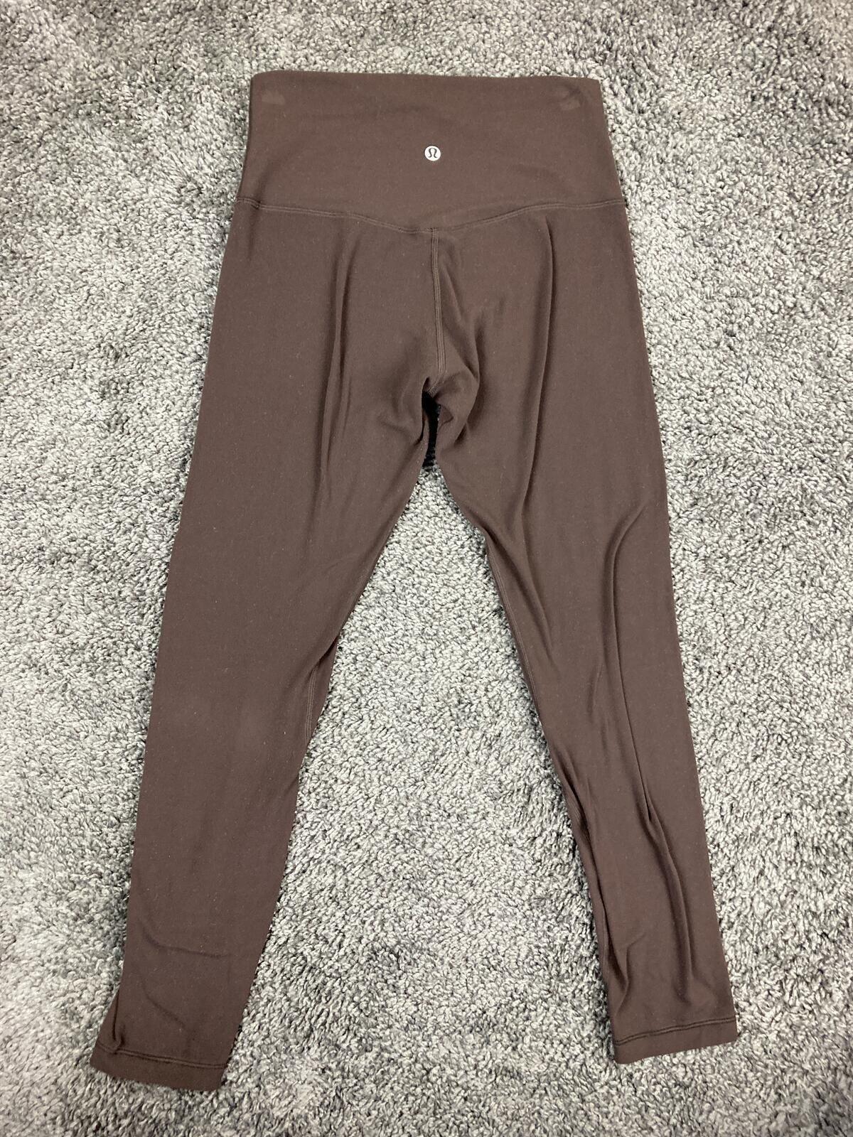 Lululemon Align High Rise Pant 25" French Press Brown Nulu Yoga Leggings Sz 6