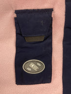 Vintage ZeroXposur Women’s Down Puffer Jacket Navy Pink Green Striped Coat Sz XL