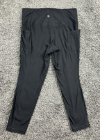 Athleta Salutation Stash 7/8 Tight Leggings Black Pockets Yoga Pants Size Large