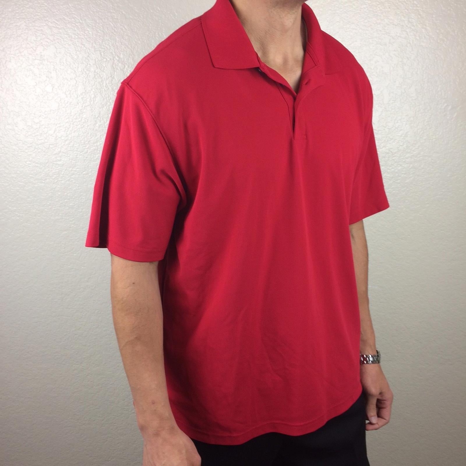 Champion Polo Shirt Golf Men's Red  Sz XL