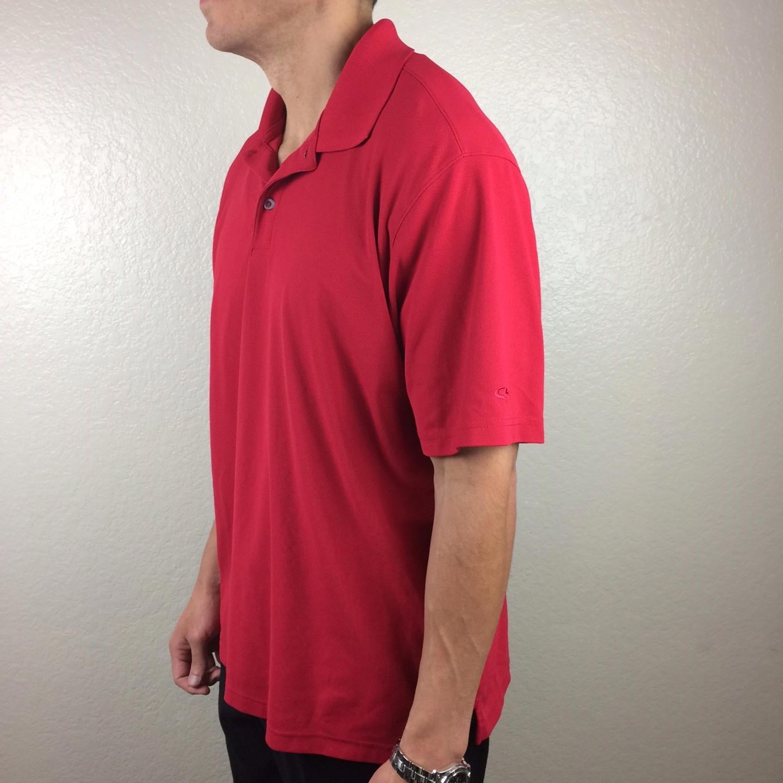 Champion Polo Shirt Golf Men's Red  Sz XL